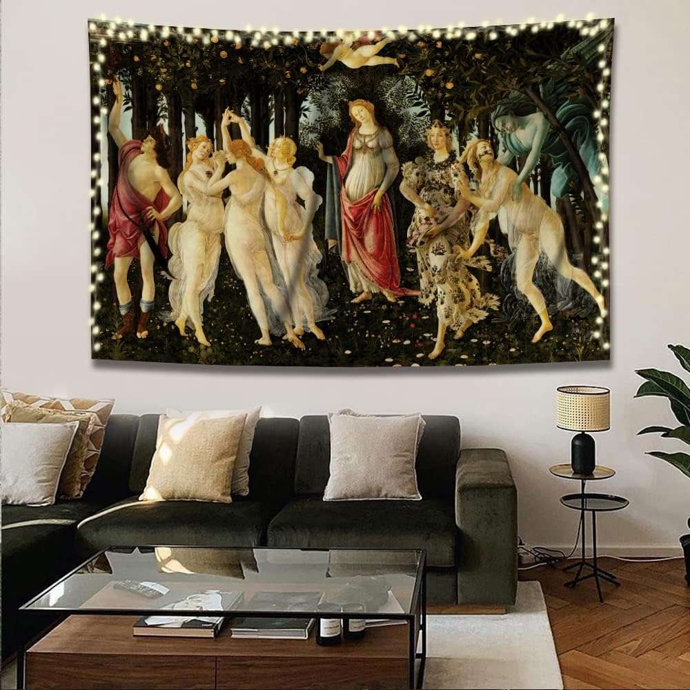 Tapestry Wall Hanging Art Home Decor The Kiss by Gustav Klimt Art Print Painting for Living Room Bedroom Bathroom Dorm