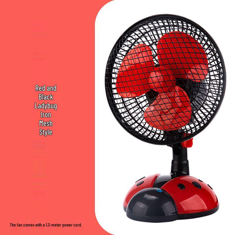 Silent Mini Fan: Cartoon Design for Dorms, Desks, and Offices