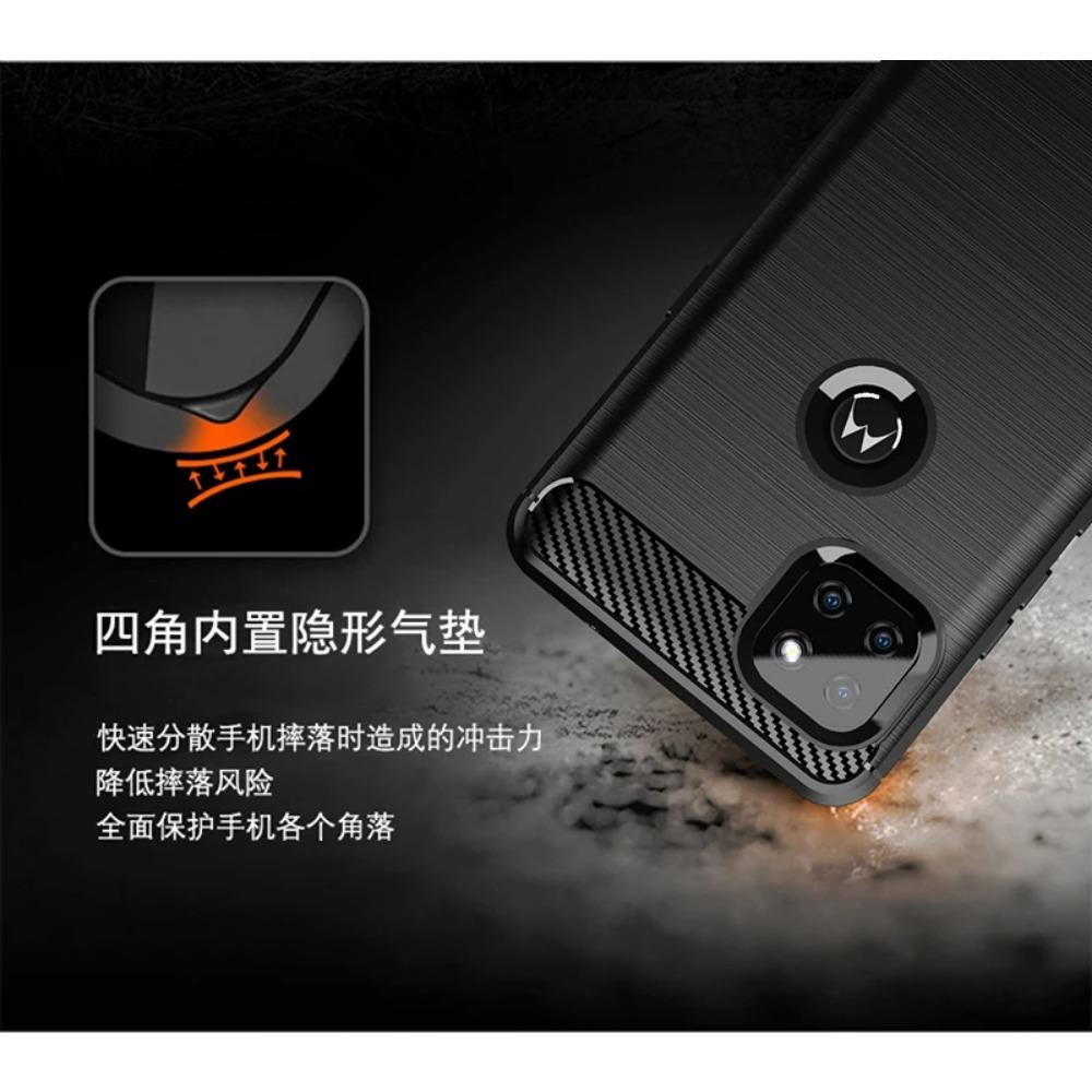 For Motorola One 5G Ace Case Bumper Rubber Silicon Carbon Fiber Cover For Motorola One 5G Ace Case For Moto One 5G Ace Case 6.7