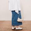 LESS 2024 Autumn H-Line Cotton Denim Maxi Skirt