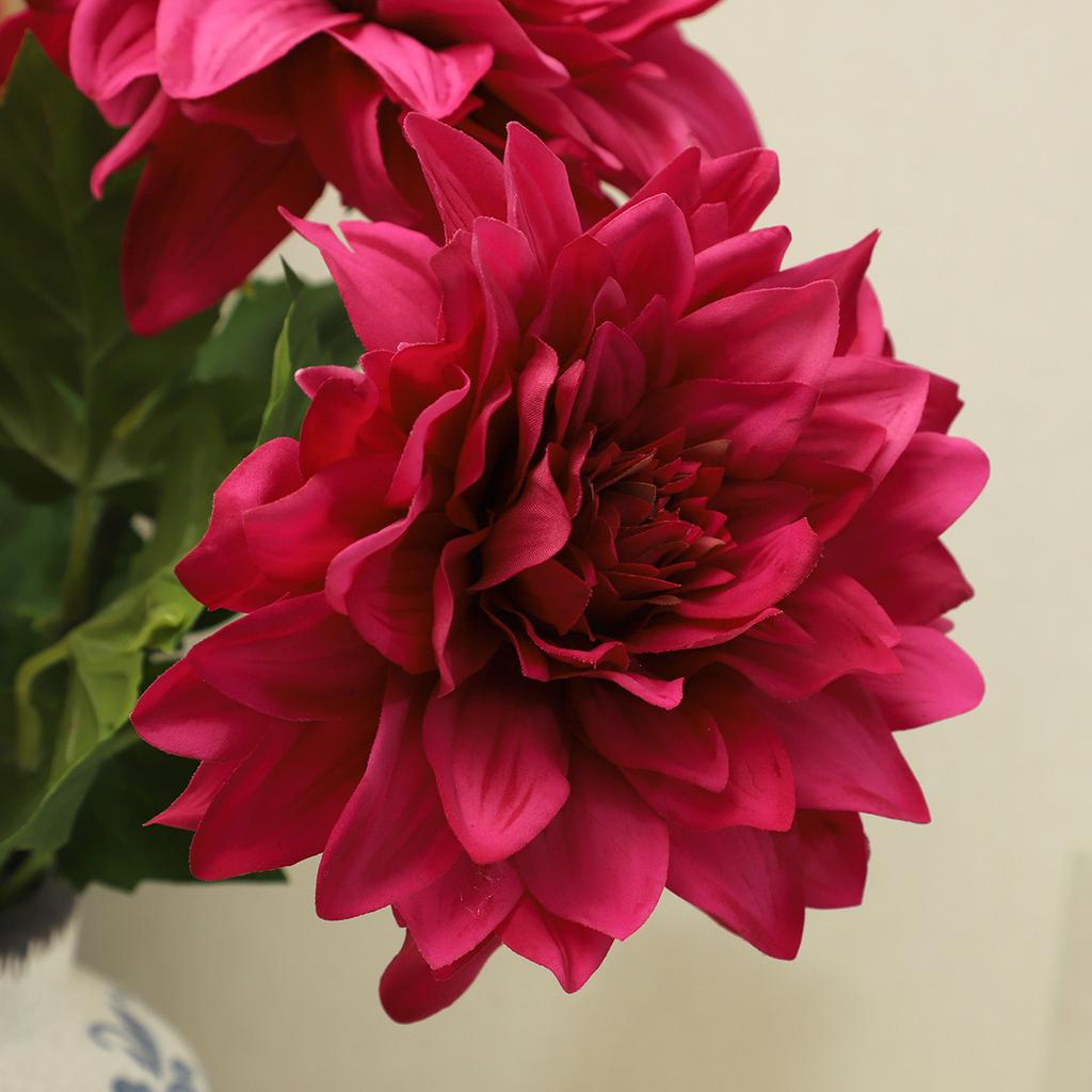 Simulation Dahlia Simulation Flower Home Furnishing Living Room Entrance Decoration Ornament Floral Arrangement Wedding Flower Arrangement Fake Flower