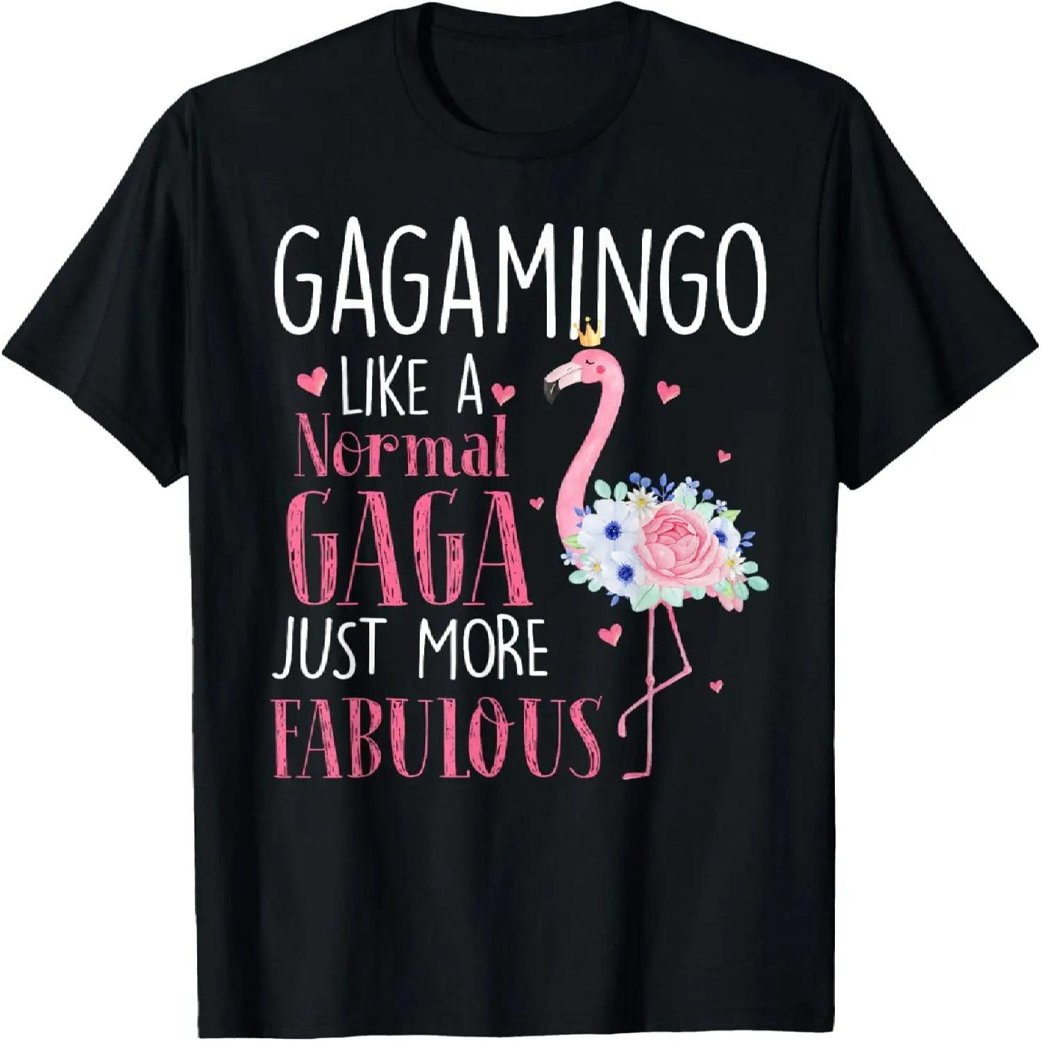 

Flamingo Gagamingo like a normal Gaga Gifts Funny Grandma T-Shirt XXXXXL чорний