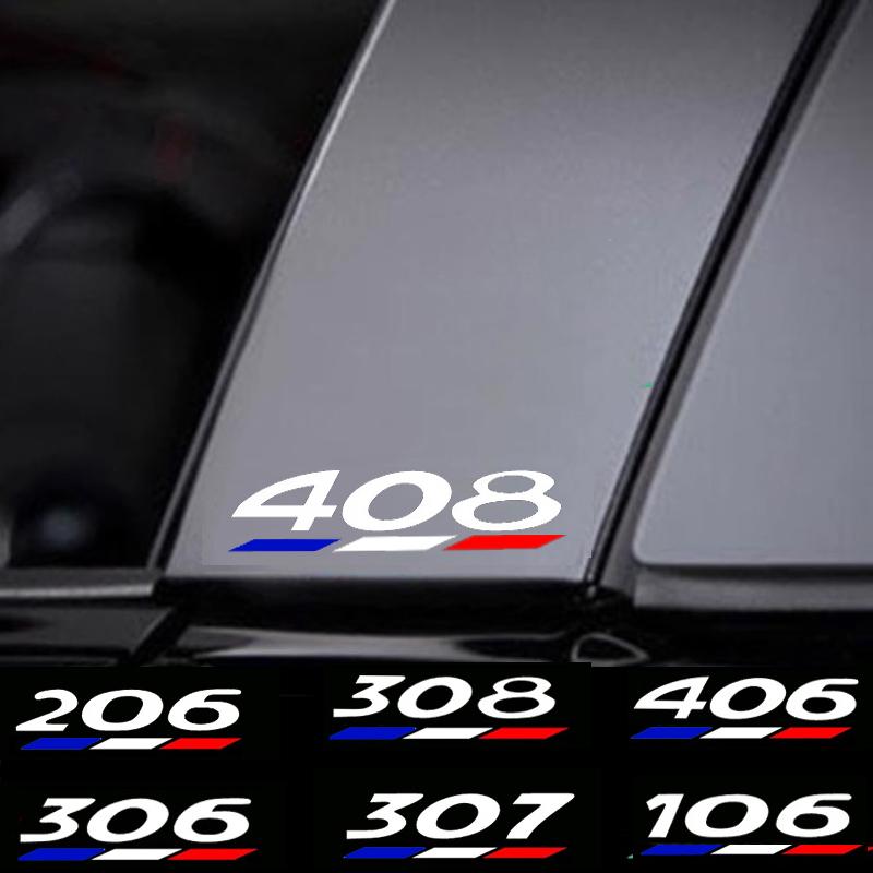 

4Pcs Car Body Sticker For Peugeot 3008 5008 2008 106 107 108 205 206 207 208 RCZ 306 307 308 508 406 407 408 4007 106