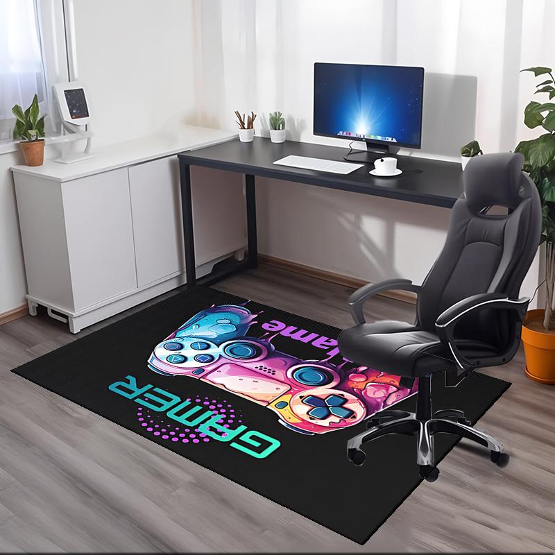 Custom Name Game Controller Printed Carpet, for Office Chair Living Room Bedroom Kitchen Room Decor Gifts.
