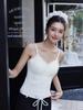 Spring-Summer Sexy Lace Push-Up Spaghetti Strap Vest with Chest Pads and Slimming Bandage Back