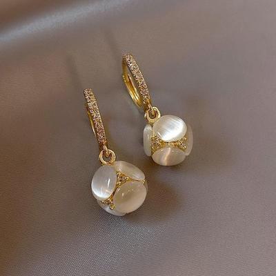 Luxury Natural Opal Earrings Temperament Crystal Drop Earrings for Mothers Day Gifts Women Jewelry NEW Korean Earrings