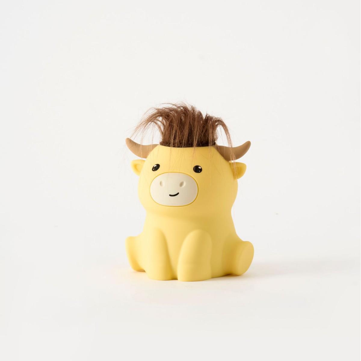 

USB Rechargeable Silicone Night Light: Cow Design for Bedroom Ambiance 0.5W