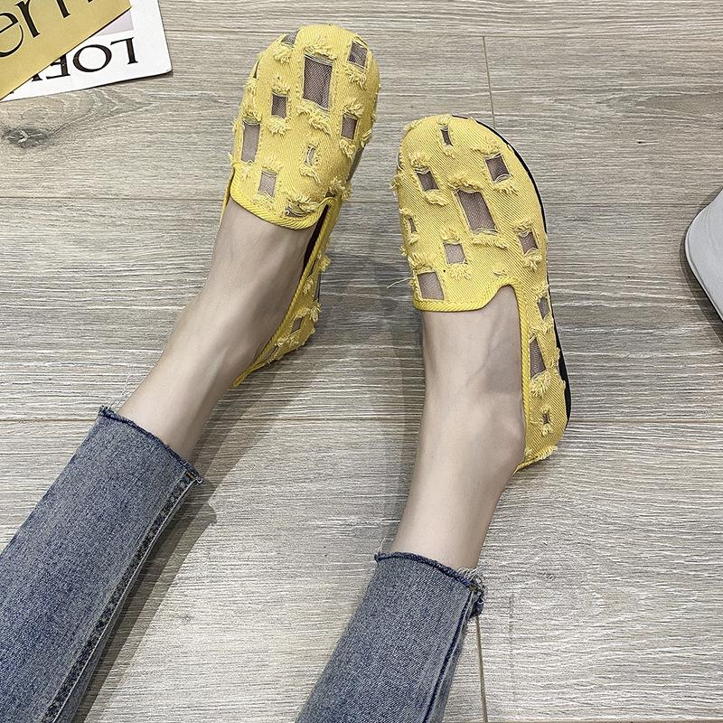 2023 Women's Summer Mesh Slip-On Flats: Soft Sole, Shallow Mouth, Lightweight Moccasins