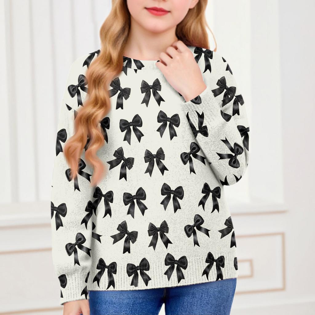Sweatshirts For Children Boys And Girls Knit Sweater Cute Shirt Fall Crewneck Pullover Tops