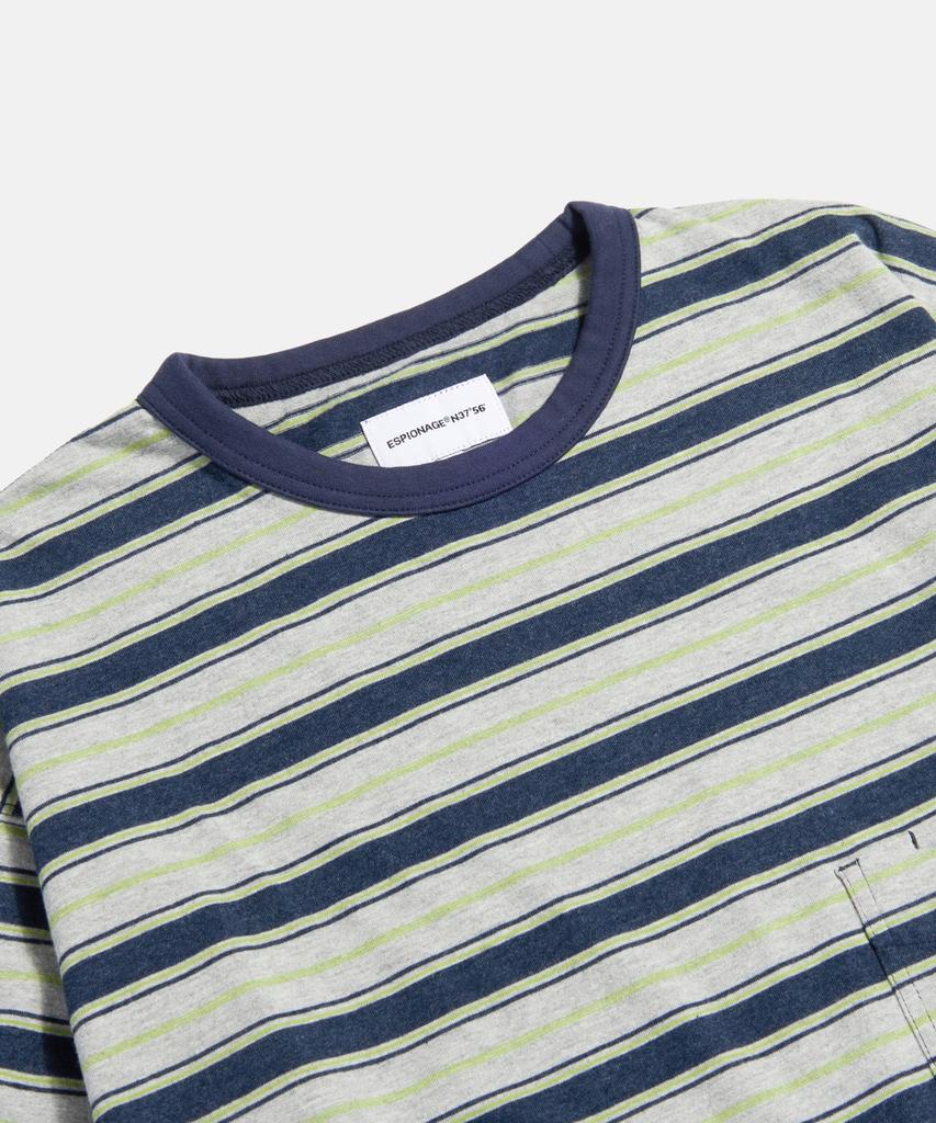 ESPIONAGE Multi Border L/S Tee Gray
