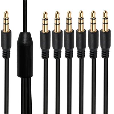 Convenient 3.5mm Audio Splitter Cable Male Male Extension for Speaker Projector