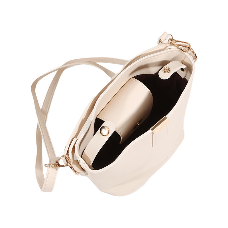 Simple Solid Color Crossbody Bags Women Elegant Shoulder Portable Bucket Bag