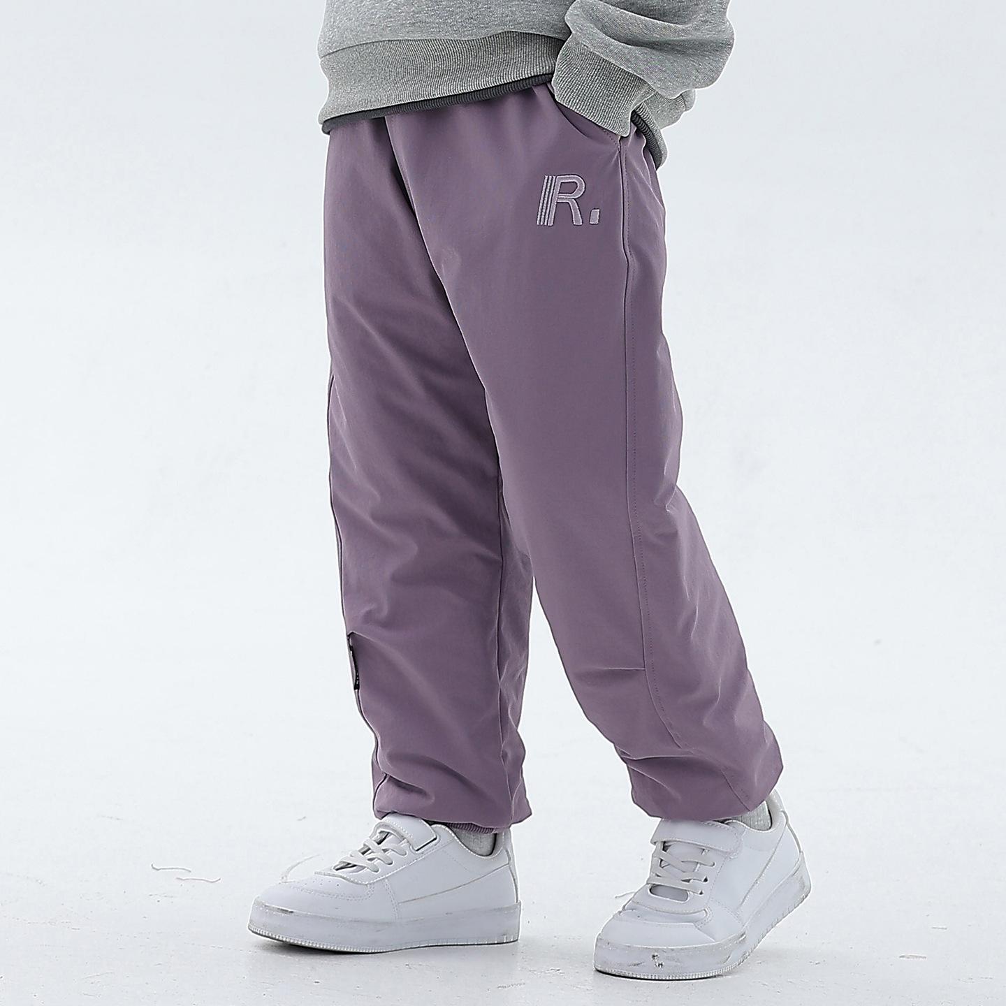 

2025 Winter Boys Thickened Cotton Padded Pants - Fashionable, Windproof, Loose Fit for Older Kids 160 cm