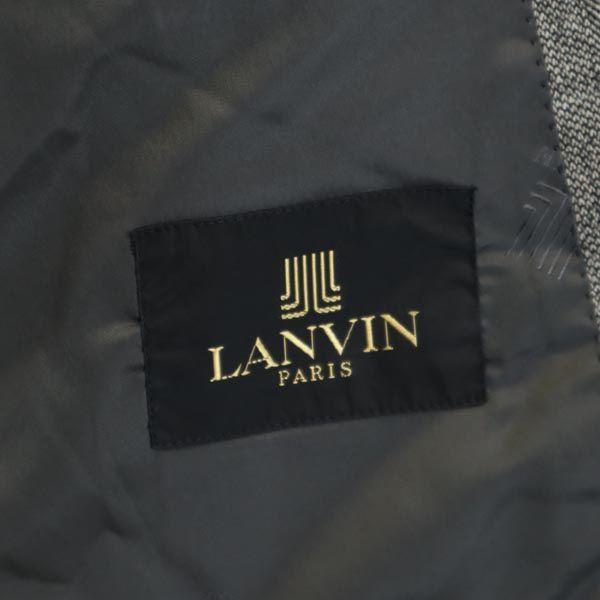 Lanvin Jachetă croită cu model carouri din lână gri pentru bărbați, folosită
