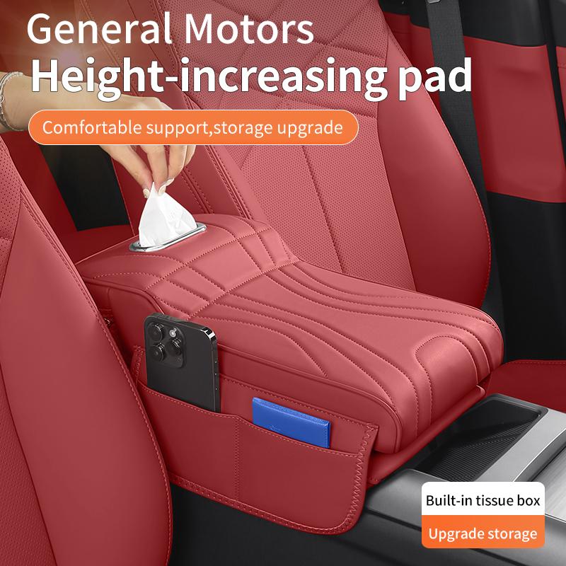 Car Armrest Pad For Buick 2024 2025 Car Armrest Box Height Increase Leather Protective Cover Storage Bag Auto Styling