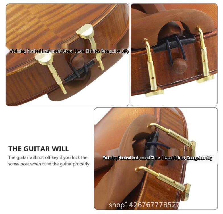 Gold Violin Chinrest Screws (2 pcs) for 3/4 & 4/4 Violins