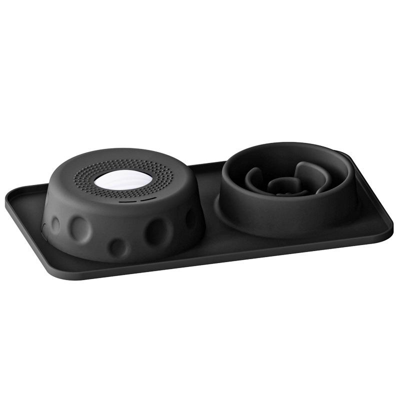 New Design Silicone Dog Slow Feeder Liquid Treats Bowl with Lick Ball Interactive Large Capacity Non-Slip Pet Feeding Bowl Mat
