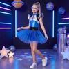 Kids' Futuristic Gradient Dress for -Themed Parties and Performances