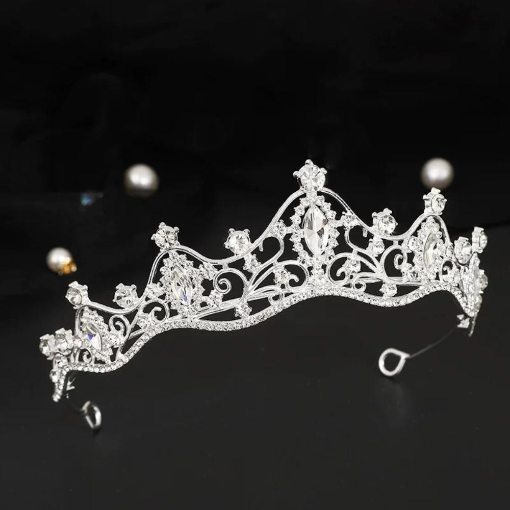 Sparkling Bridal Crown Luxury Queen Princess Tiara Hair Ornaments Crystal Crown  Wedding
