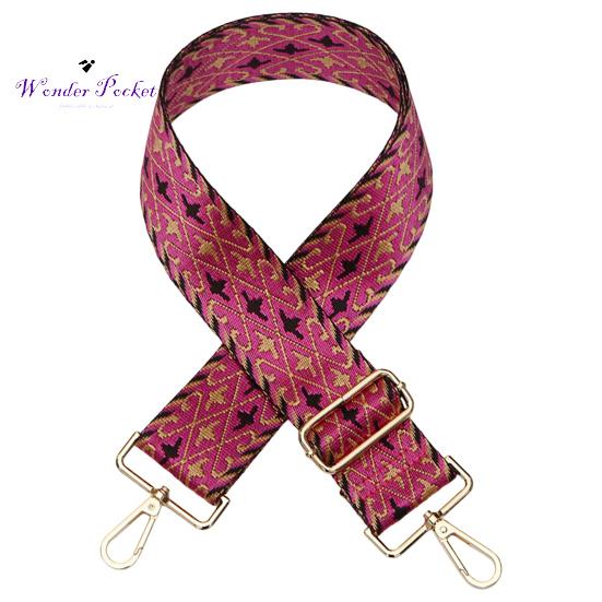 Tasche Schultergurt Jacquard Weave Lange verdickte verstellbare Ersatz Ethno-Stil Frauen Umhängetasche Handtasche Gürtel