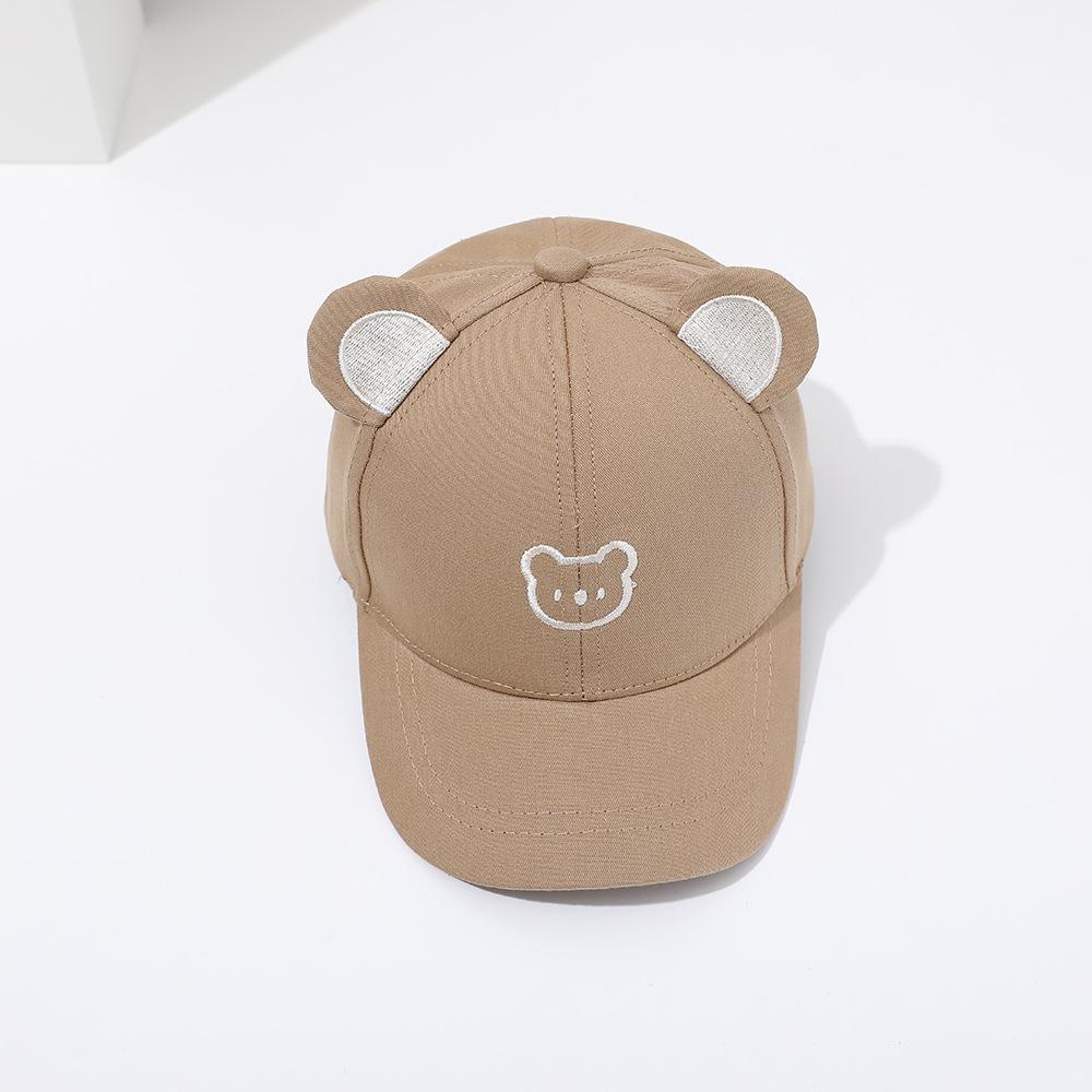Cute Embroidery Bear Baseball Cap Summer New Cotton Boy Girl Thin Sunhat Unisex Outdoor Snapback Casual Children Baseball Hat