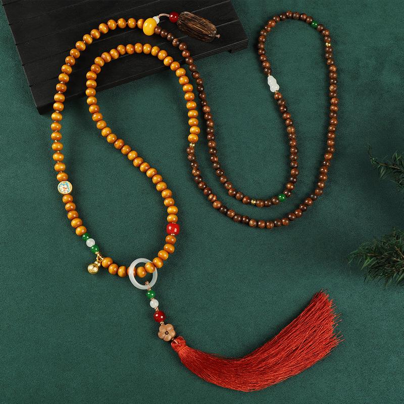 

Оригинальная цепочка кроссбоди ретро литературное ожерелье с кисточкой из бусин задняя цепочка многослойные культурные и игровые аксессуары женские