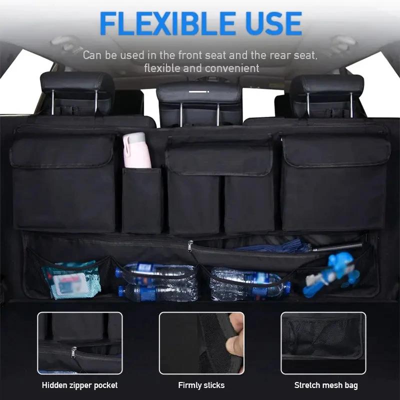 Back Seat Car Trunk Hanging Storage Bag Organizer With 9 Pockets Oxford Waterproof Multi-pocket Car Trunk Storage Bag Organizer