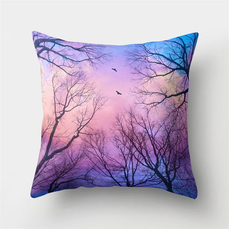 Moonlight Scenery Landscape Pattern Pillowcase Home Living Room Sofa Car Decoration Cushion Cover Pillowcase