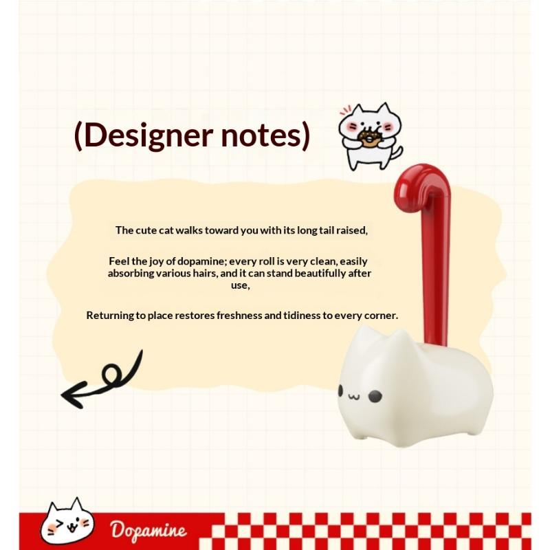New Tearable Roll Paper Sticky Roller Dust Wiper Pet Hair Clothes Carpet Tousle Remover Portable Replaceable Cleaning Brush Tool