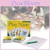Jogo de Cartas Play Nine Versão Inglesa Engajador Reunião Familiar Diversão Estilo Golfe