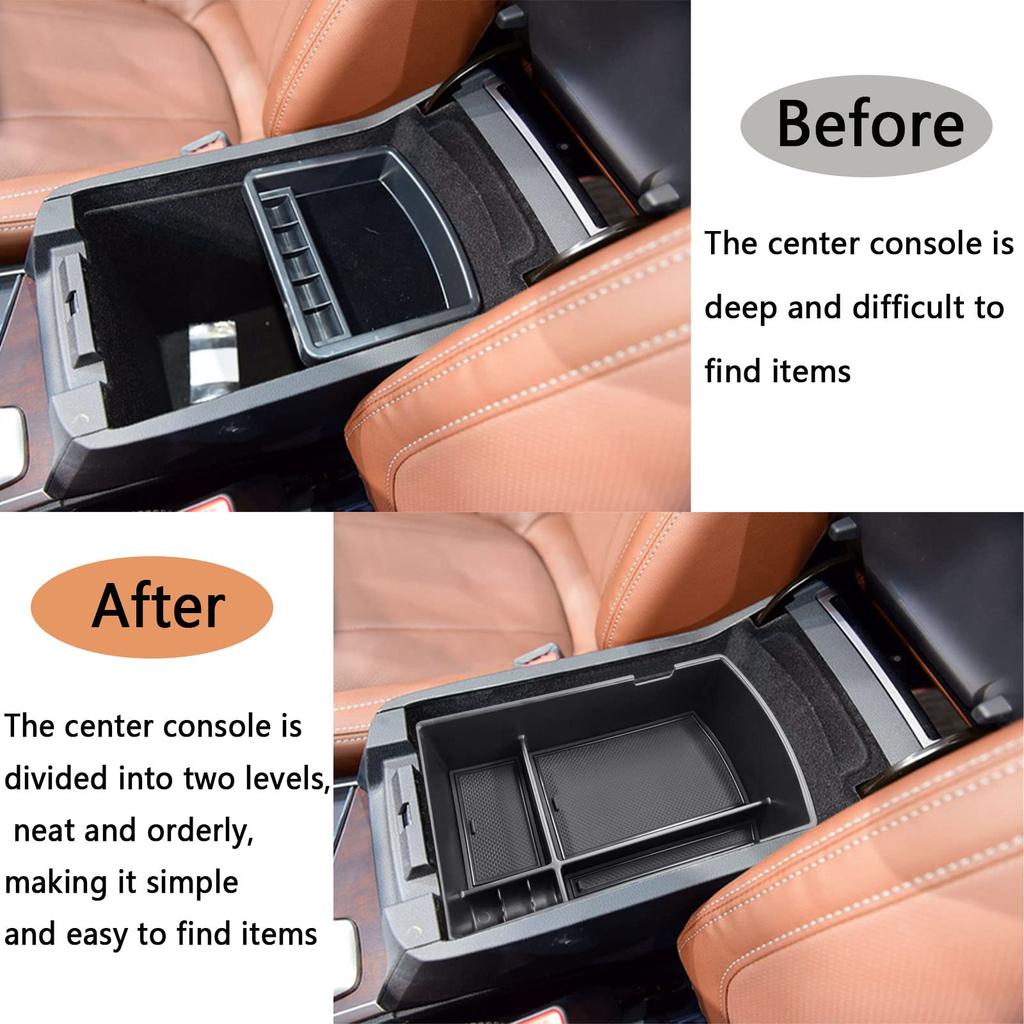Center Console Organizer for Subaru Ascent 2019-2025 Armrest Box Interior Accessories, Insert Tray Storage with Coin Holder