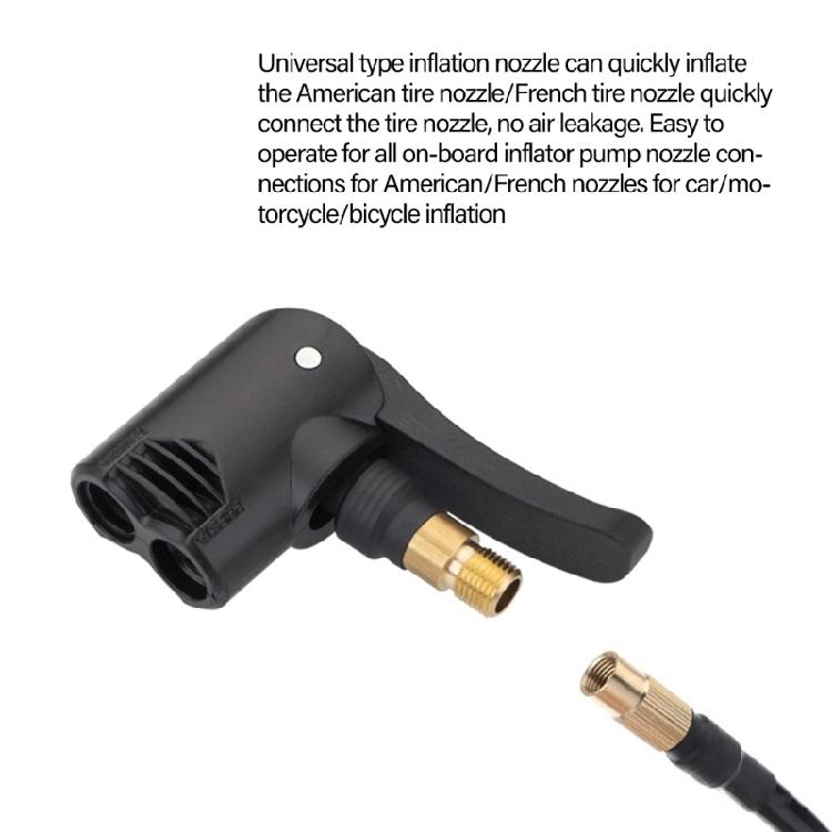 High Performances Double Head Air Chuck Fit for Bike Tire Inflators with Quick Connection Compatibility Fast Inflation