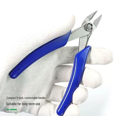 Industrial-Grade Angled Electronics Diagonal Pliers for Electricians - Wire Cutters and Trimming Tool