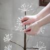 Wall-Mounted Revolution Christmas Tree with LED USB Lights, Glowing Ornament, Nordic Style, Natural Decoration (Blossom, 90cm/M Size)