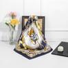 New Designs 90*90cm Square Silk Scarves Women Foulard Head Scarf Ladies Shawl Wrap Bandanna Female Chiffon Hijab Beach Scarf