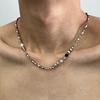 Spliced Titanium and Steel Necklace - Hip-hop Niche High-end Design with A Sense of Style. Stylish Collar Chain for Men. Cool Style.