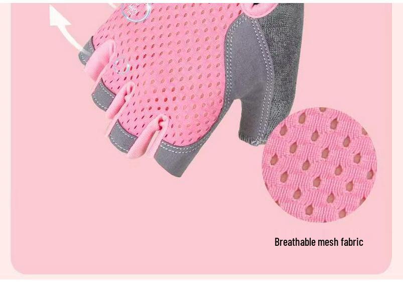 Kids' Non-Slip Half-Finger Gloves for Skating, Biking & Training