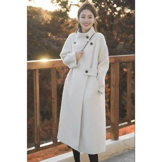 2025 Autumn/Winter Petite Korean Mid-Length Wool Coat