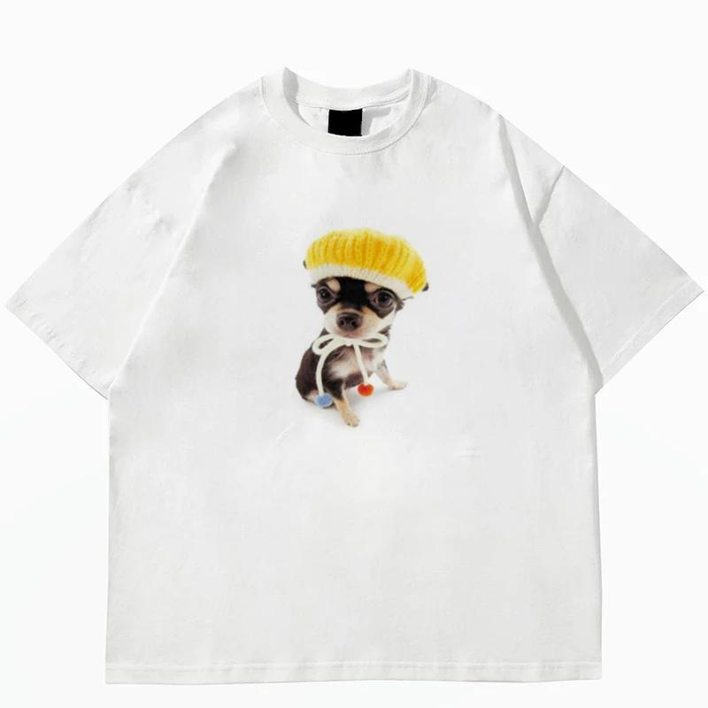 Top Style Noble Cat Love Music T-shirt Cute Cat Print Short Sleeve T-shirt Men's Harajuku Fashion Couple Loose Street Style Y2K