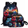 Trendy Popular Novelty game pad 3D Printed 3pcs/Set student School Bags Travel Notebook Backpack Crossbody Lunch bag Pencil Case