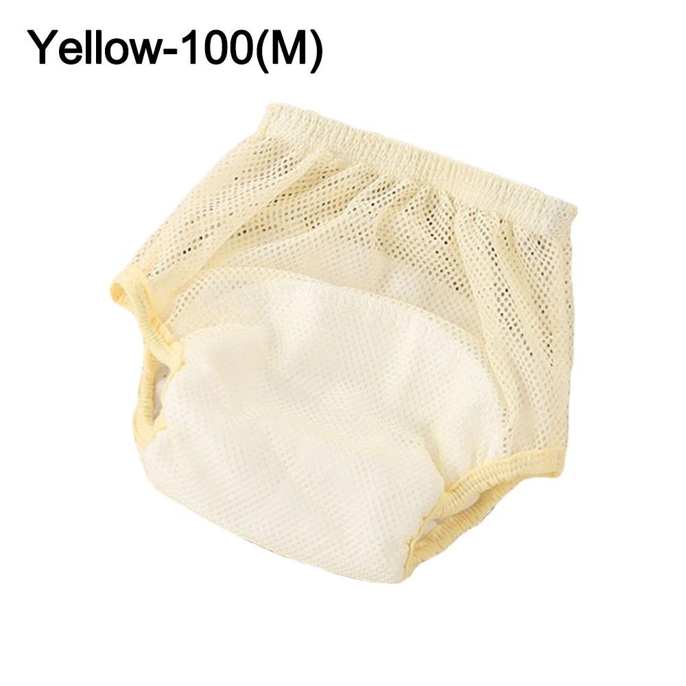 

Breathable Baby Washable Diaper Cotton Diaper Pants Comfortable Baby Training Pants for Boys Girls Yellow-100(M)