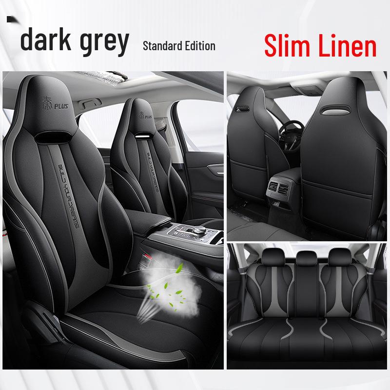 DJGY Sportovní kožený potah sedadla pro BYD Qin PLUS - Celoroční polštář