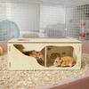 Dwarf Mouse Tunnel Climbing Structure Wooden Hamster House Chew-Proof Stackable Hamster Villa Detachable Mouse Habitat Exercise
