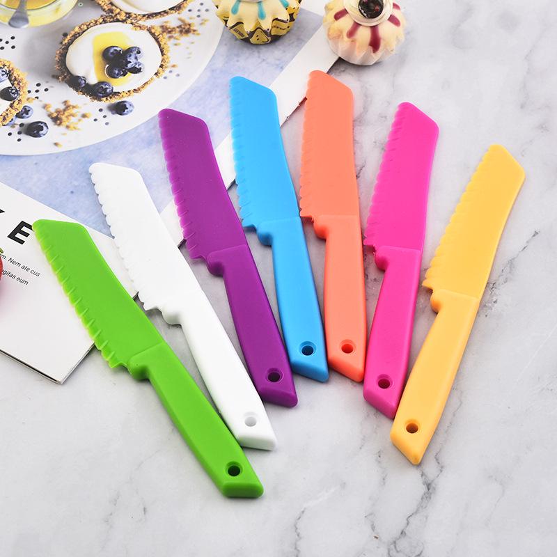 Children's Cake & Fruit Cutting Set: PP Plastic Knife & Board