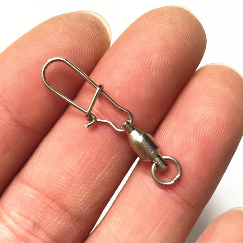 Gourd-shaped High-Speed Fishing Lure Swivel Connector Size 0 серебряный