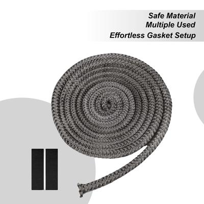 16mm X 2M Black Gasket Tape Fireplace Sealing Rope Wood Burning Stove Door Self-Adhesive Fiberglass Sealing Cord Replacement