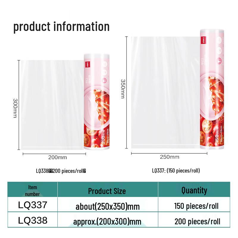 Deli Food-Grade Flat-Mouth Fresh-Keeping Bags