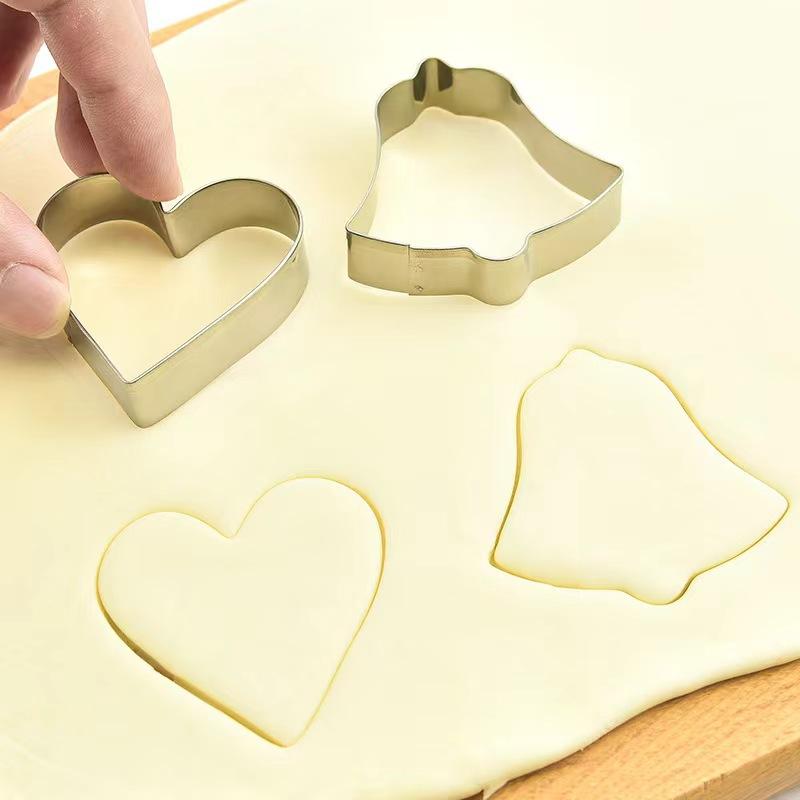 6/10pcs Set Christmas Cookie Cutters Baking Mould Kitchen Accessories DIY Mold Star Tree Stainless Steel Cookie Biscuit Tools