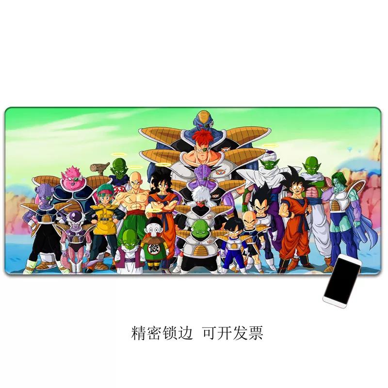 Boys Super Popular Dragon Ball Series Son Goku Printed Leather Mouse Pad yawed Edge Lock Computer Desk Keyboard Pad Children Learn To Write Desk Pad