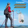 Outdoor Mountaineering Hiking Compass Portable Luminous Accurate Compass Thermometer Keychain 3 In1 Outdoor Survival Tool
